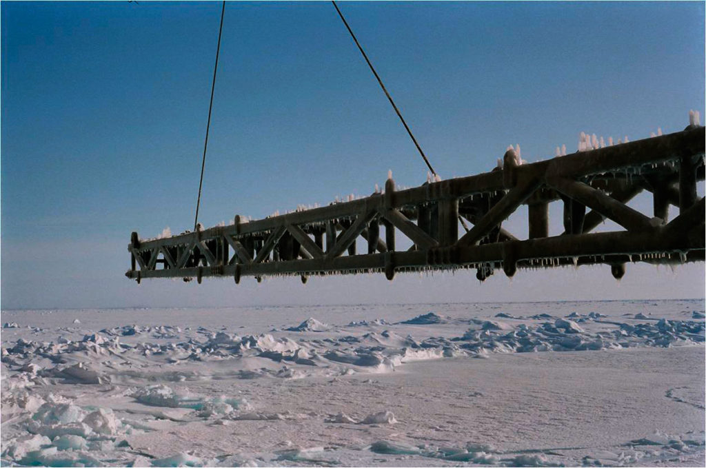 Desplazamiento de material para extracción de testigos oceánicos